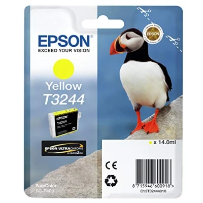 Image of Epson T3244 yellow ink cartridge (original Epson)