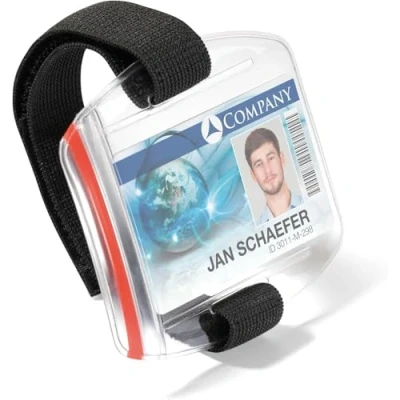 Image of Durable Outdoor ID Badge Arm Band Pack of 10 Adjustable with Diameter 7 18cm Ideal for Security Staff, Airport Workers, etc.