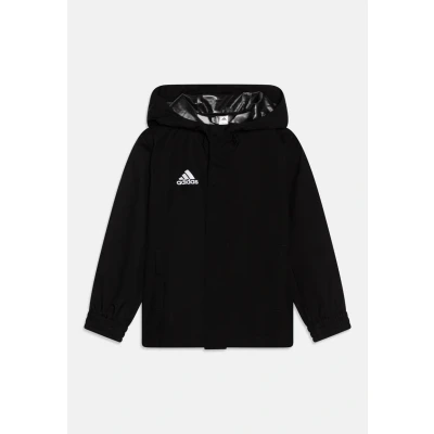 Image of adidas Performance Entrada ALL Weather Unisex Waterproof jacket for kids, Size: 7 8y, Black