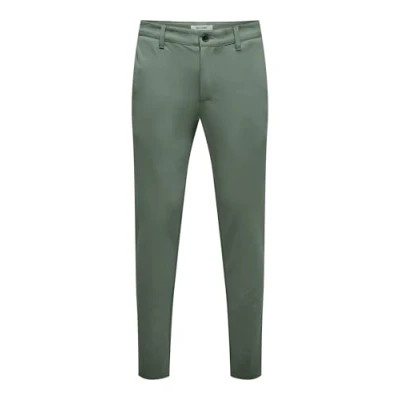 Image of ONLY &amp; SONS Men&#039;s Suit Trousers, Castor Gray, 33W / 30L