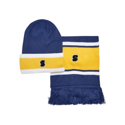 Image of Urban Classics College TEAM Package SET Scarf, Men&#039;s, Size: One Size, Spaceblue californiayellow wht