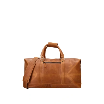 Image of Gusti Ruben Men&#039;s Leather Travel Bag Weekender Sauna Suitcase Vintage Sports 36 L, brown, Retro