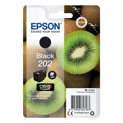 Image of Epson 202 Black Kiwi Genuine, Claria Premium Ink Cartridge