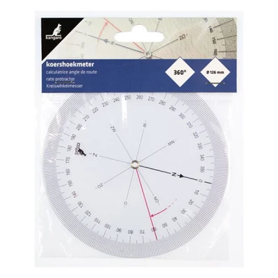 Image of Kangaro Protractor Plastic Transparent Diameter 126 mm
