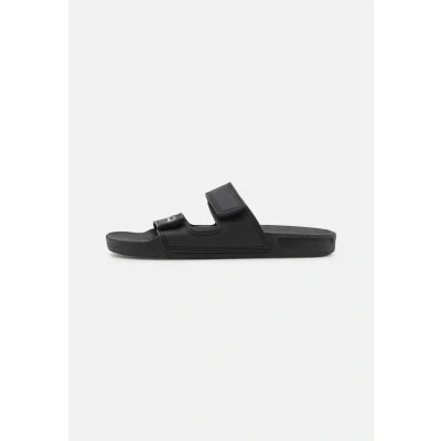 Image of Quiksilver RIVI Pool slides, Men&#039;s, Size: 11, Black/grey Synthetics