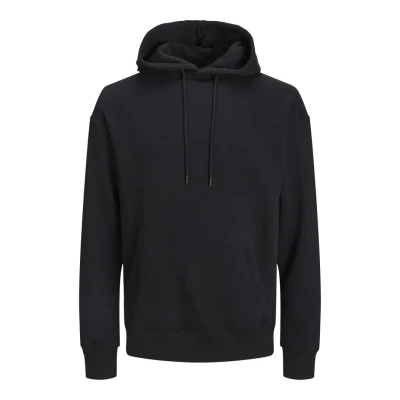 Image of JACK &amp; JONES Men&#039;s Jjebradley Sweat Hood Noos Pls Sweatshirt, Black, 4XL Plus