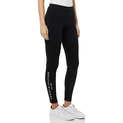 Image of Tommy Hilfiger Heritage Leggings Trousers, Women&#039;s, Size: XS, Black