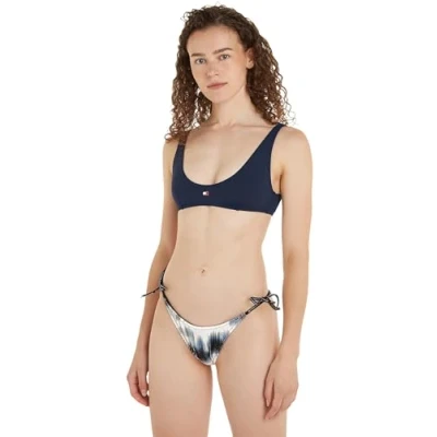 Image of Tommy Jeans Heritage Scoop Bralette Bikini top, Women&#039;s, Size: Large, Dark night navy