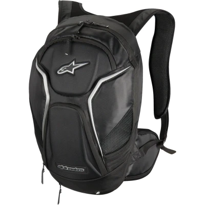 Image of Alpinestars 6107115 12 Black/White 6.5&quot;/9.5&quot;/5.75&quot; Tech Aero Backpack