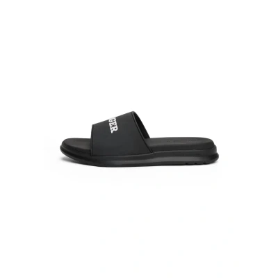 Image of Tommy Hilfiger DUAL Density Pool Slide slides, Men&#039;s, Size: 8, Black Synthetics