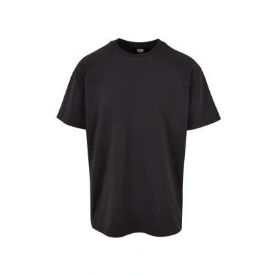 Image of Urban Classics Heavy Garment DYE TEE Basic Tshirt, Men&#039;s, Size: Medium, Black