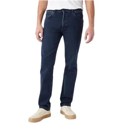 Image of Wrangler Greensboro Straight leg jeans, Men&#039;s, Size: 44x34, Iron blue