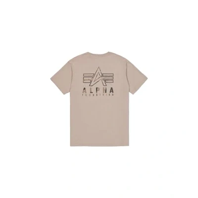 Image of ALPHA INDUSTRIES Men&#039;s Camo Logo Puff Print Bp T Shirt, Vintage Sand, XXL