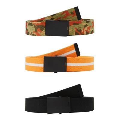 Image of Urban Classics TRIO 3 PACK Belt, Size: S/M, Black/orange/white