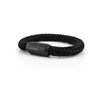 Image of Akitsune Portus Segeltau Bracelet, Men&#039;s, Size: 7,48&#039;&#039;, Schwarz
