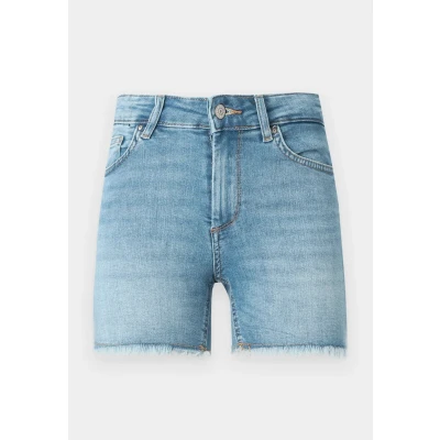 Image of ONLY Onlblush MID RAW denim shorts, Women&#039;s, Size: XS, Light blue
