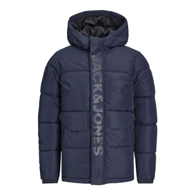 Image of Jack &amp; Jones Junior Jcospeed Puffer Winter jacket for kids, Size: 12y, Navy blazer
