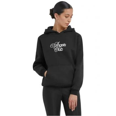 Image of Mister Tee Angels CLUB Hoodie, Women&#039;s, Size: XL, Black
