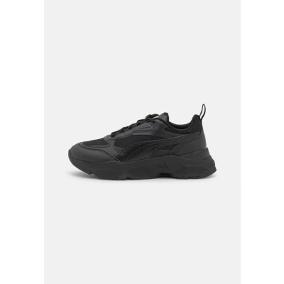Image of Puma Cassia Trainers, Women&#039;s, Size: 3.5, Black/team gold Imitation leather/ textile