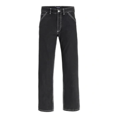 Image of Jack &amp; Jones Jjieddie Jjworker Straight leg jeans, Men&#039;s, Size: 32x32, Black denim