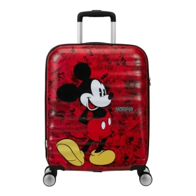 Image of American Tourister Disney Wavebreaker, Mickey Comics Red, Spinner S (55 cm 36 L), Matte Shell