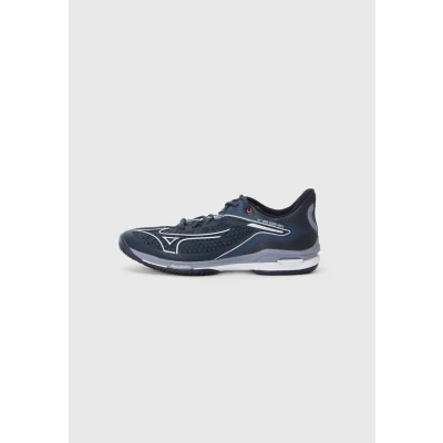 Image of Mizuno WAVE EXCEED TOUR 6 CC Tennis Shoes Odyssey Gray/White/Blue Granite Women/Men Size 9