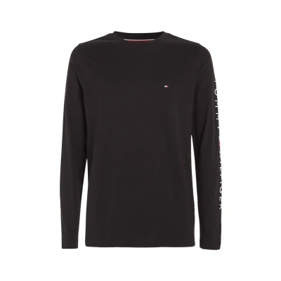 Image of Tommy Hilfiger LOGO Long Sleeve TEE sleeved top, Men&#039;s, Size: XS, Black
