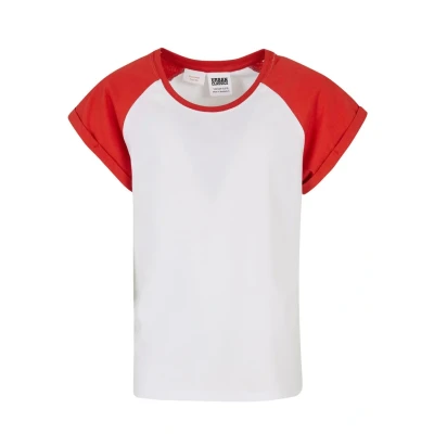 Image of Urban Classics Contrast Raglan Print Tshirt for kids, Size: 5 6y, White hugered