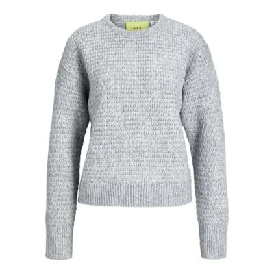 Image of JJXX Jxmilly Structure CREW NECK Jumper, Women&#039;s, Size: XL, Light grey melange