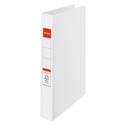 Image of Esselte 2 Ring Binder, PP, Holds up to 190 Sheets, Vivida Range, 42 mm Spine, 14449 A4, White