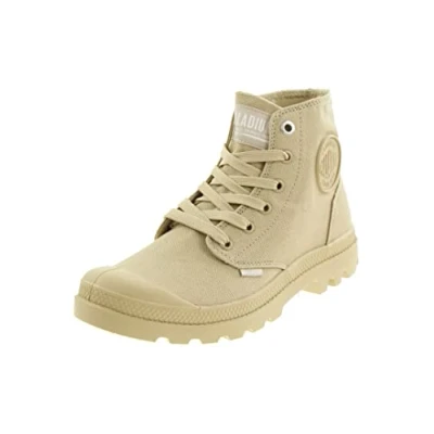 Image of Palladium Unisex&#039;s Pampa Monochrome Sneaker Boots, Beige, 8 UK