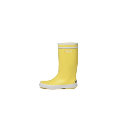 Image of Aigle Unisex Kid&#039;s Lolly Pop 2 Rain Boot, Yellow White, 13 UK Child