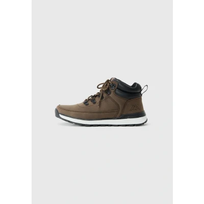 Image of Kappa Monsi Unisex Laceup boots for kids, Size: 2.5, Dark brown/black shoes