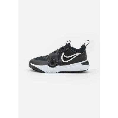 Image of Nike Performance TEAM Hustle 11 Unisex Basketball shoes for kids, Size: 11.5K, Black/white Synthetics/textile