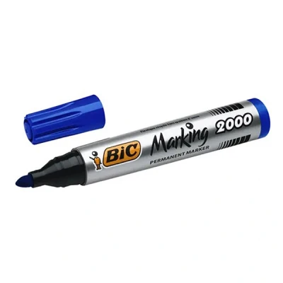 Image of BIC 153389 Permanent Marker, Bullet Tip, Blue