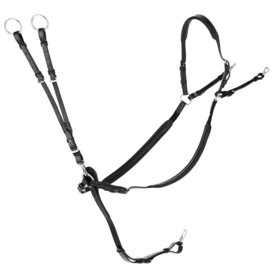 Image of Covalliero Leather Breastplate Black Soft Anatomically Shaped, Size: Full