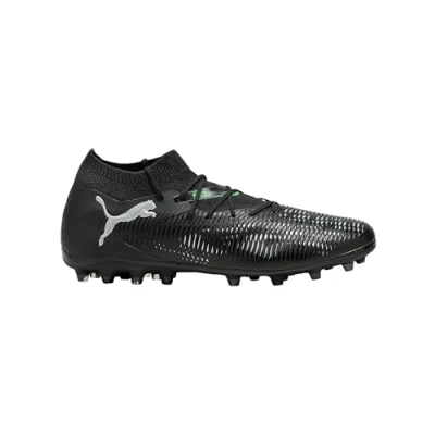 Image of Puma Future 8 Match MG Moulded stud football boots, Men&#039;s, Size: 11, Black/silver/fluo green Textile/synthetics