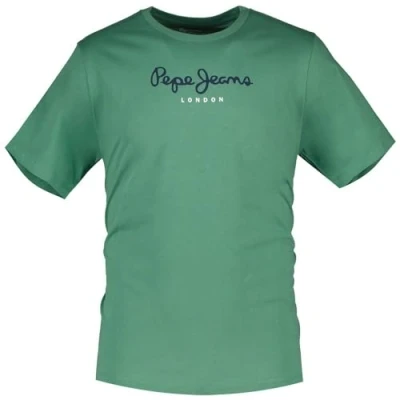 Image of Pepe Jeans EGGO Print Tshirt, Men&#039;s, Size: XS, Jungle green
