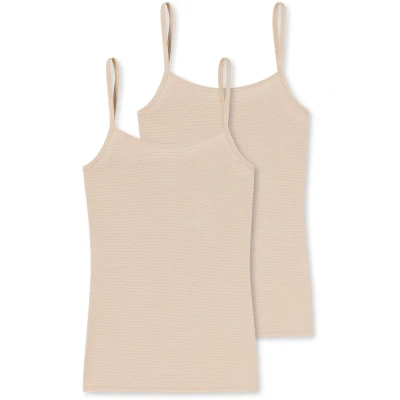 Image of Schiesser 2 PACK Undershirt, Women&#039;s, Size: 10, Sand