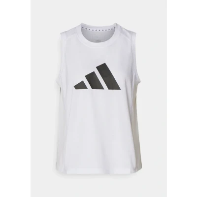 Image of adidas Performance LOGO Top, Women&#039;s, Size: XXS, White/black