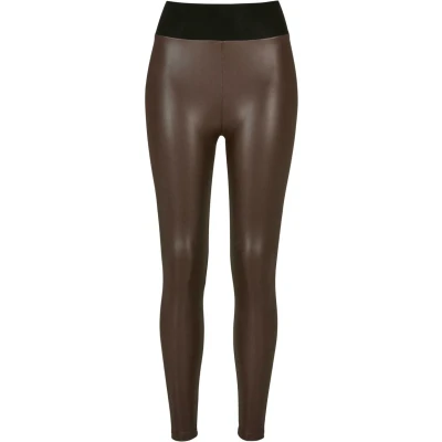 Image of Urban Classics Leggings Trousers, Women&#039;s, Size: 3XL, Brown