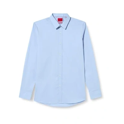 Image of HUGO Elisha Shirt, Men&#039;s, Size: 15, Light/pastel blue