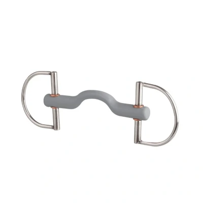 Image of Beris D Ring Snaffle with Tongue Port Soft / 130mm Horse Bits Riding Equestrian