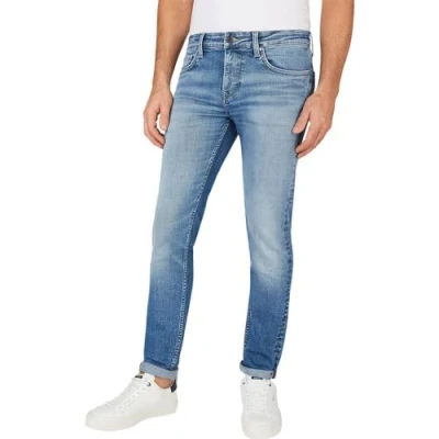 Image of Pepe Jeans Tapered Fit, Men&#039;s, Size: 36x30, Denim
