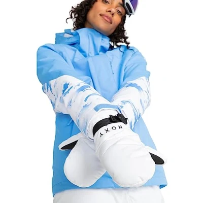 Image of ROXY Jetty Solid Mitten Mittens, Women&#039;s, Size: XL, Bright white