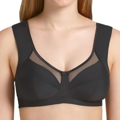 Image of Anita Comfort Women&#039;s Relief Clara Bra Adjustable Straps, Black, 34B