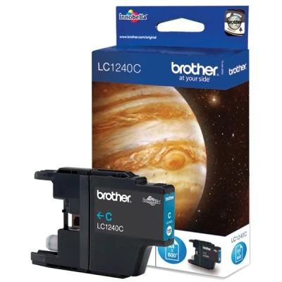 Image of Brother LC 1240C Inkjet Cartridge, Cyan, Single Pack, High Yield, Includes 1 x Genuine Supplies