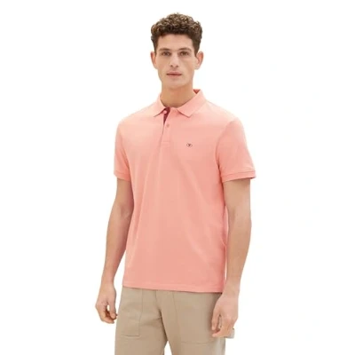 Image of TOM Tailor WITH Contrast Polo shirt, Men&#039;s, Size: XL, Hazy coral rose