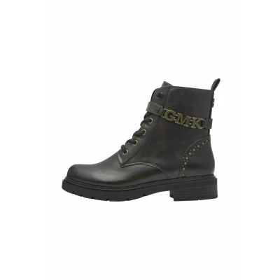 Image of Marco Tozzi BY Guido Maria Kretschmer Cowboy/biker ankle boot, Women&#039;s, Size: 3, Mocca Synthetics