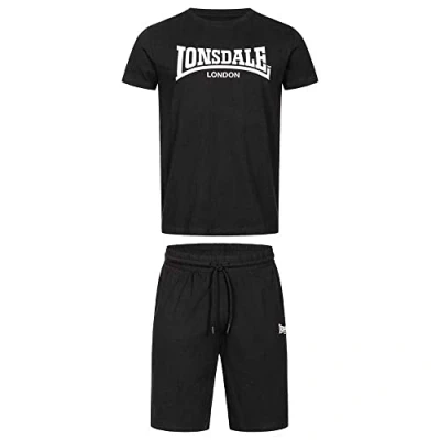 Image of Lonsdale SET Normale Passform MOY Tracksuit bottoms, Men&#039;s, Size: 3XL, Black/white